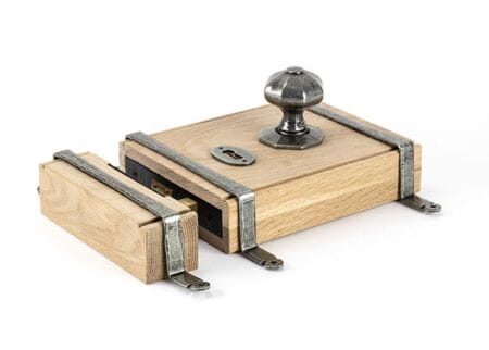 Pewter Oak Box Lock & Octagonal Knob Set | 33004