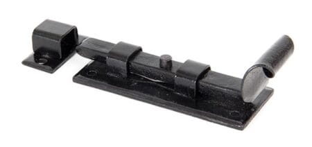 Black 4" Straight Door Bolt | 33013