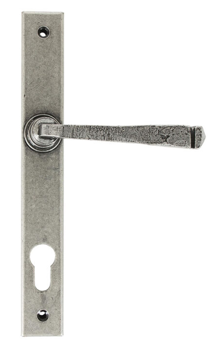 Pewter Avon Slimline Lever Espag. Lock Set | 33034