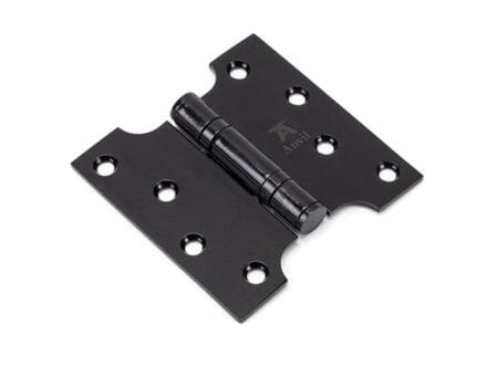 Black 4" x 2" x 4" Parliament Hinge (pair) ss | 33043