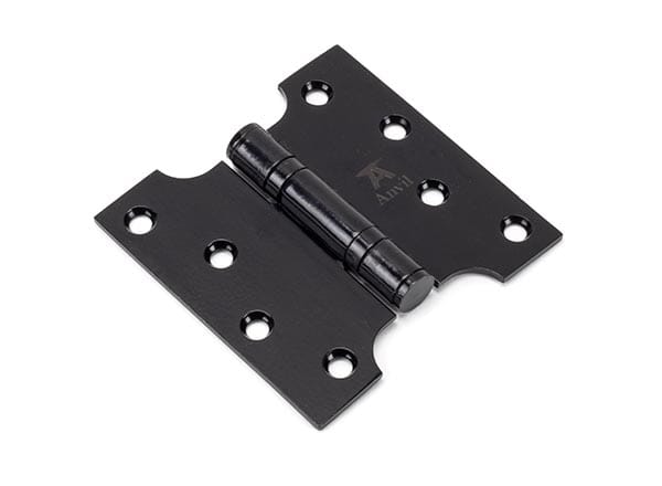 Black 4" x 2" x 4" Parliament Hinge (pair) ss | 33043