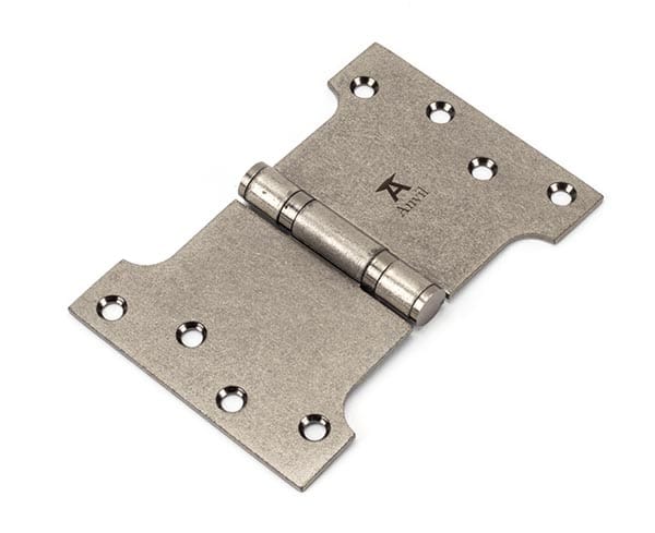 Pewter 4" x 4" x 6" Parliament Hinge (pair) ss | 33048