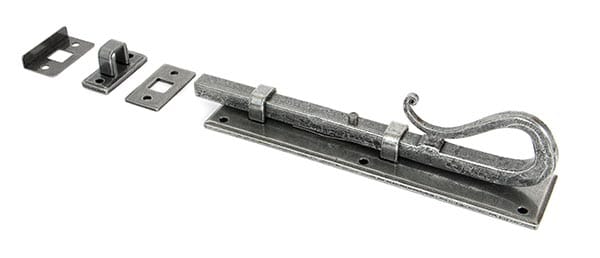 From the Anvil Pewter 8" Shepherd's Crook Universal Bolt - Pewter Patina