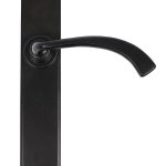 Black Gothic Curved Sprung Lever Latch Set | 33137