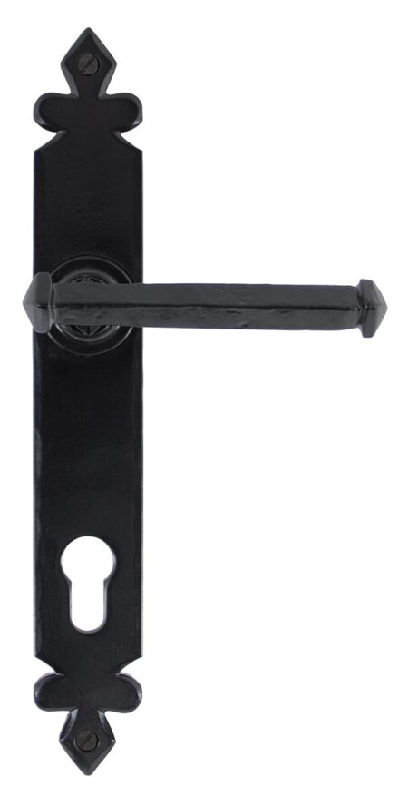 Black Tudor Lever Espag. Lock Set | 33172