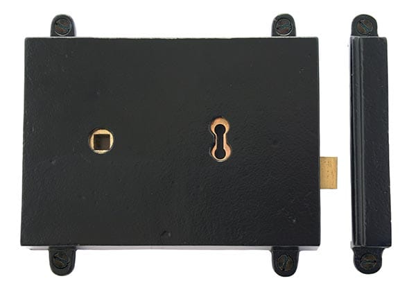 Black Rim Lock & Cast Iron Cover | 33299