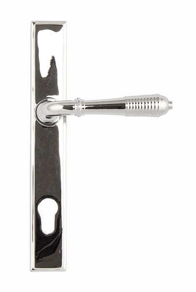 Polished Chrome Reeded Slimline Lever Espag. Lock Set | 33305