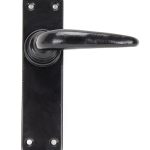 Black Smooth Lever Latch Set | 33317