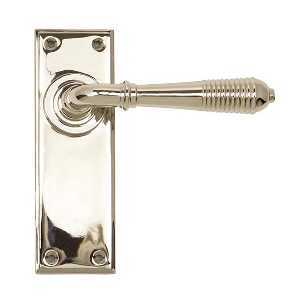 Polished Nickel Reeded Lever Latch Set | 33325