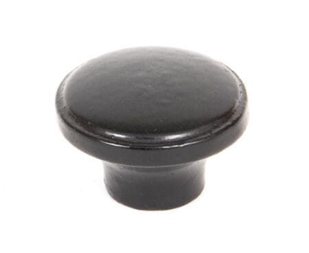 Black Ribbed Cabinet Knob | 33371