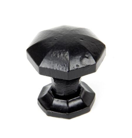 Black Octagonal Cabinet Knob - Small | 33372