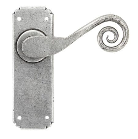 Pewter Monkeytail Lever Latch Set | 33616