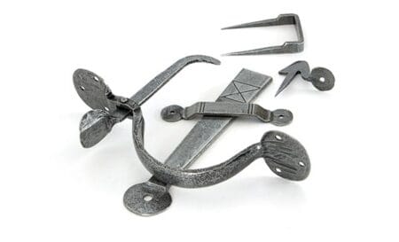 From the Anvil Pewter Medium Bean Thumblatch - Pewter Patina