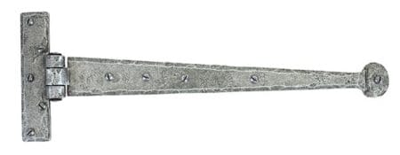 Pewter 15" Penny End T Hinge (pair) | 33653