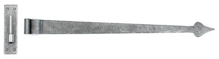 Pewter 35" Hook & Band Hinge - Cranked (pair) | 33741