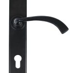 Black Gothic Curved Lever Espag. Lock Set | 33764