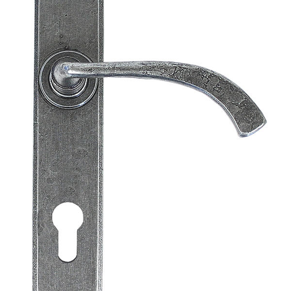 Pewter Gothic Curved Lever Espag. Lock Set | 33765
