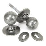 Pewter Round Mortice/Rim Knob Set | 33778