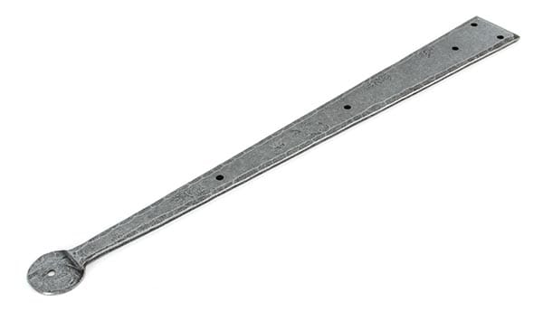 Pewter 18" Penny End Hinge Front (pair) | 33786
