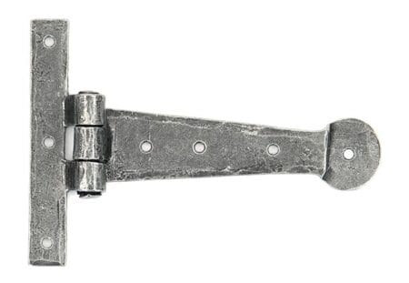 Pewter 6" Penny End T Hinge (pair) | 33788
