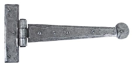 Pewter 9" Penny End T Hinge (pair) | 33789