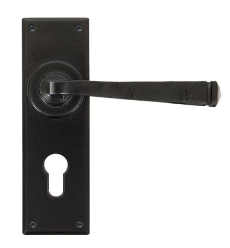 Black Avon Lever Euro Lock Set | 33826
