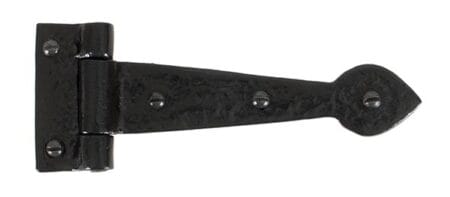 Black Textured 6" Cast T Hinge (pair) | 33884