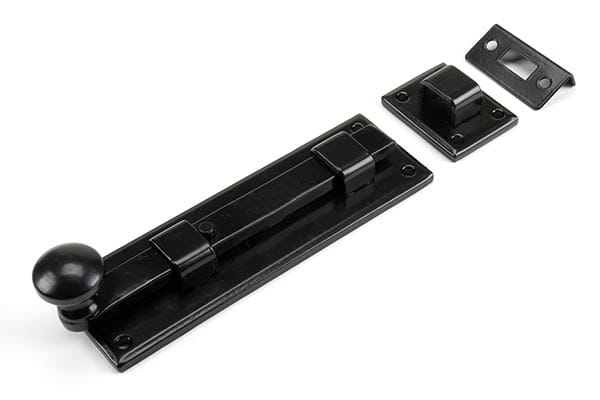 Black 6" Straight Knob Bolt | 33980