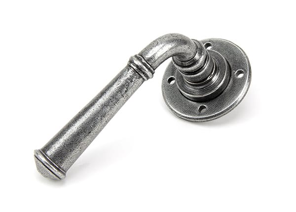Pewter Regency Lever on Rose Set | 45120