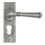 Pewter Regency Lever Euro Lock Set | 45128
