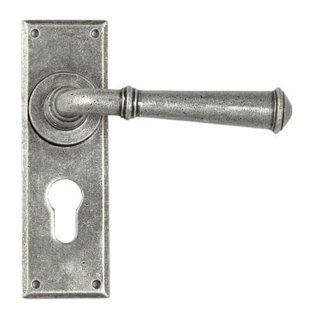 Pewter Regency Lever Euro Lock Set | 45128