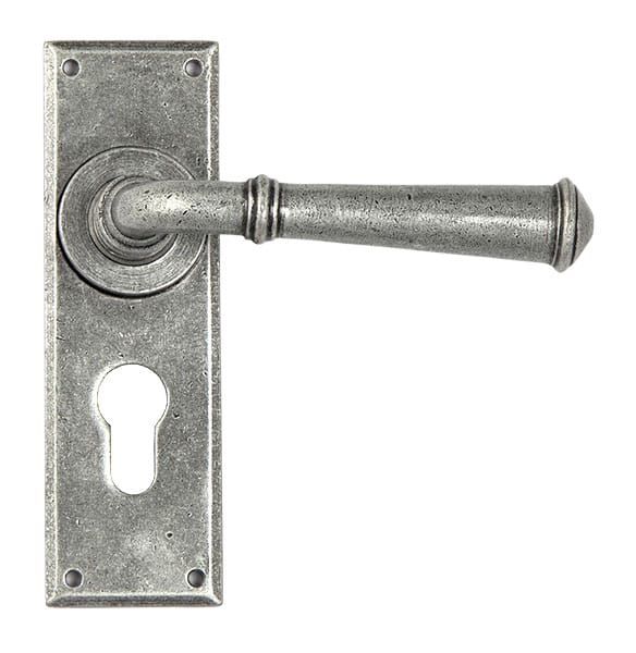 Pewter Regency Lever Euro Lock Set | 45128
