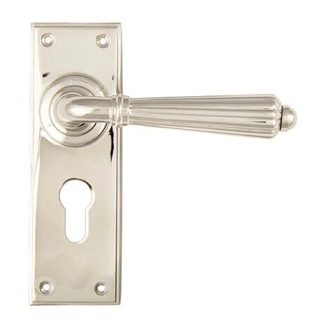 Polished Nickel Hinton Lever Euro Lock Set | 45325