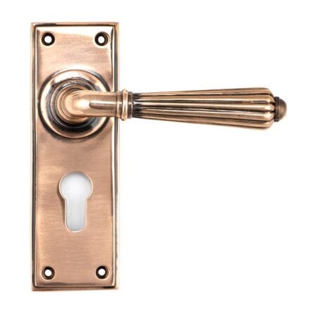 Polished Bronze Hinton Lever Euro Lock Set | 45337