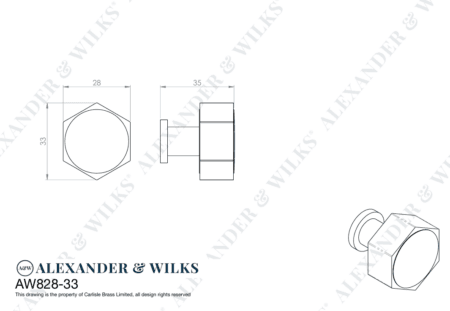 Vesper Hex Cabinet Knob - Satin Nickel - Image 2