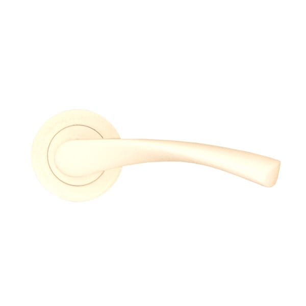 Spira Brass Brass Mercury Lever Ivory Door Handle Set