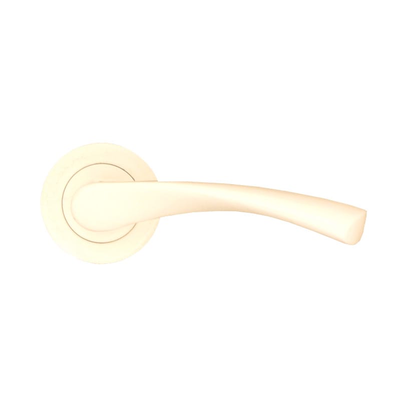 SB1301IV-1.jpg Spira Brass Brass Mercury Lever Ivory Door Handle Set - Image 1