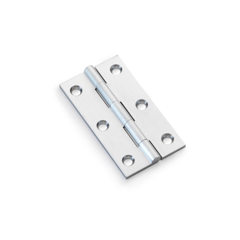 aw075-ch-sc.jpg Alexander & Wilks Heavy Pattern Solid Brass Cabinet Butt Hinge - Satin Chrome - 3" - Image 1