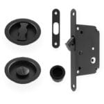 Radius Sliding Door Lock Set - Black