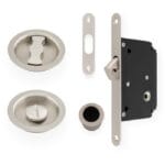 Radius Sliding Door Lock Set - Satin Nickel