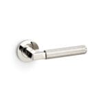 Alexander & Wilks Hurricane Knurled Lever on Round Rose - Polished Nickel PVD