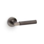 Alexander & Wilks Hurricane Plain Lever on Round Rose - Dark Bronze PVD