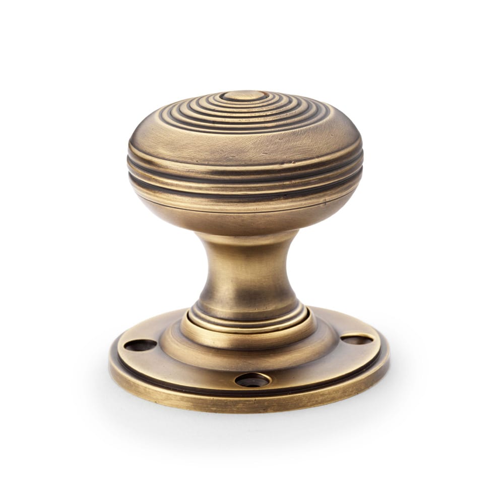 aw303-50-ab.jpg Alexander & Wilks Christoph Mortice Knob - Antique Brass - Image 1