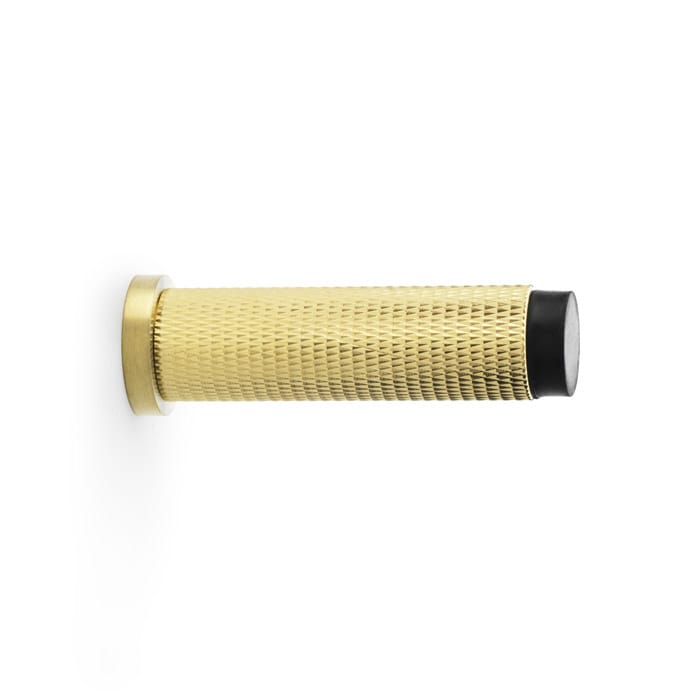 aw600-75-sbpvd.jpg Alexander & Wilks Brunel Knurled Door Stop - Satin Brass PVD - Image 1