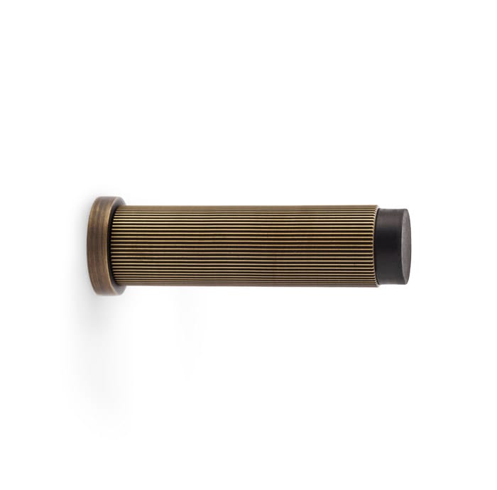 aw602-75-ab.jpg Alexander & Wilks Reeded Projection Door Stop - Antique Brass - Image 1