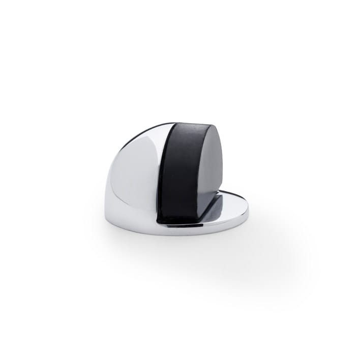 aw631pc.jpg Alexander & Wilks Shield Floor Mounted Door Stop - Polished Chrome - Image 1