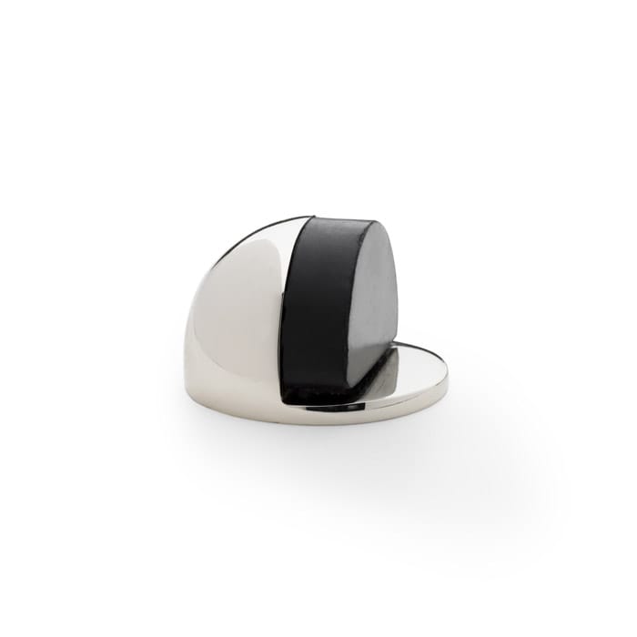 aw631pn.jpg Alexander & Wilks Shield Floor Mounted Door Stop - Polished Nickel - Image 1