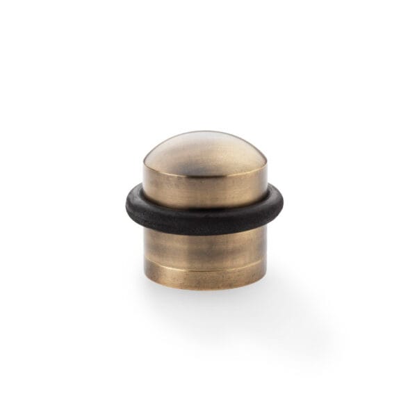 Alexander & Wilks Dome Top Floor Mounted Door Stop - Antique Bronze