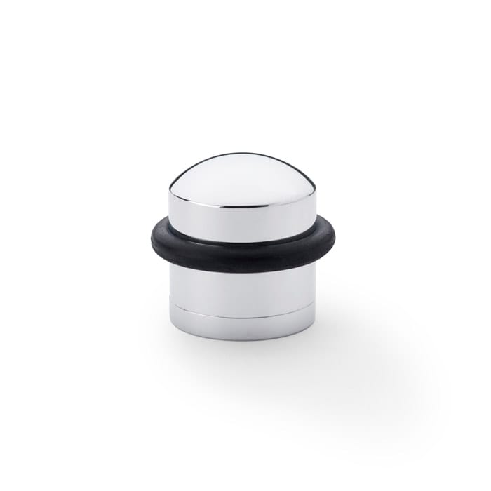 aw638pc.jpg Alexander & Wilks Dome Top Floor Mounted Door Stop - Polished Chrome - Image 1