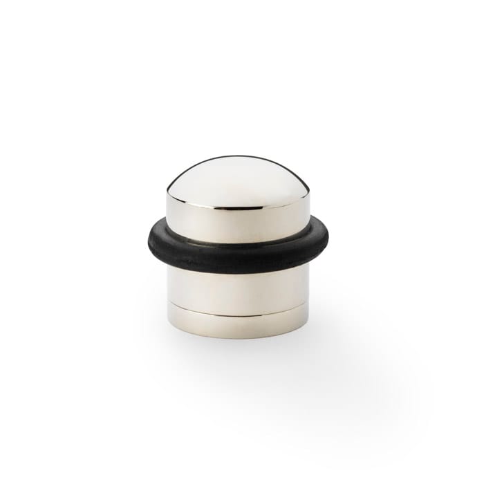 aw638pn.jpg Alexander & Wilks Dome Top Floor Mounted Door Stop - Polished Nickel - Image 1